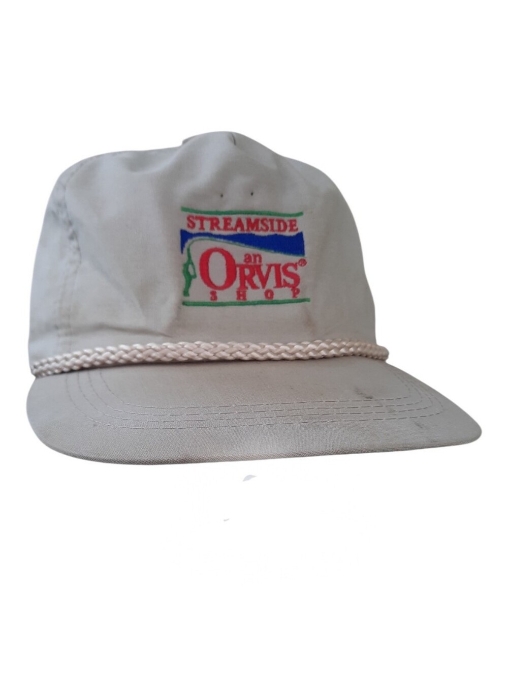 Streamside An Orvis Shop Tan Khaki Outdoor Fishing Embroidered Dad Hat One Size